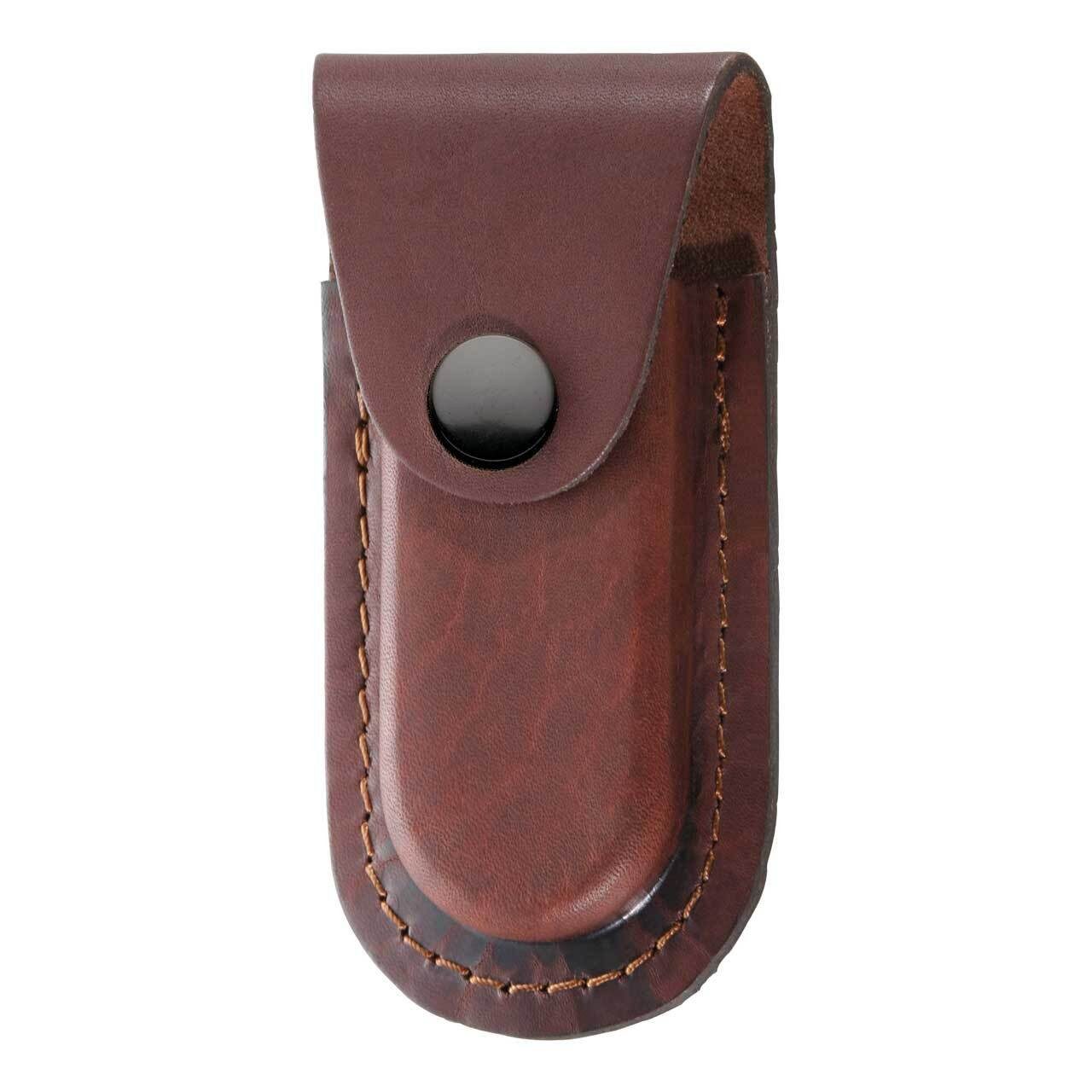 Herbertz Taschenmesser Leder-Etui braun, längs und quer 12 cm