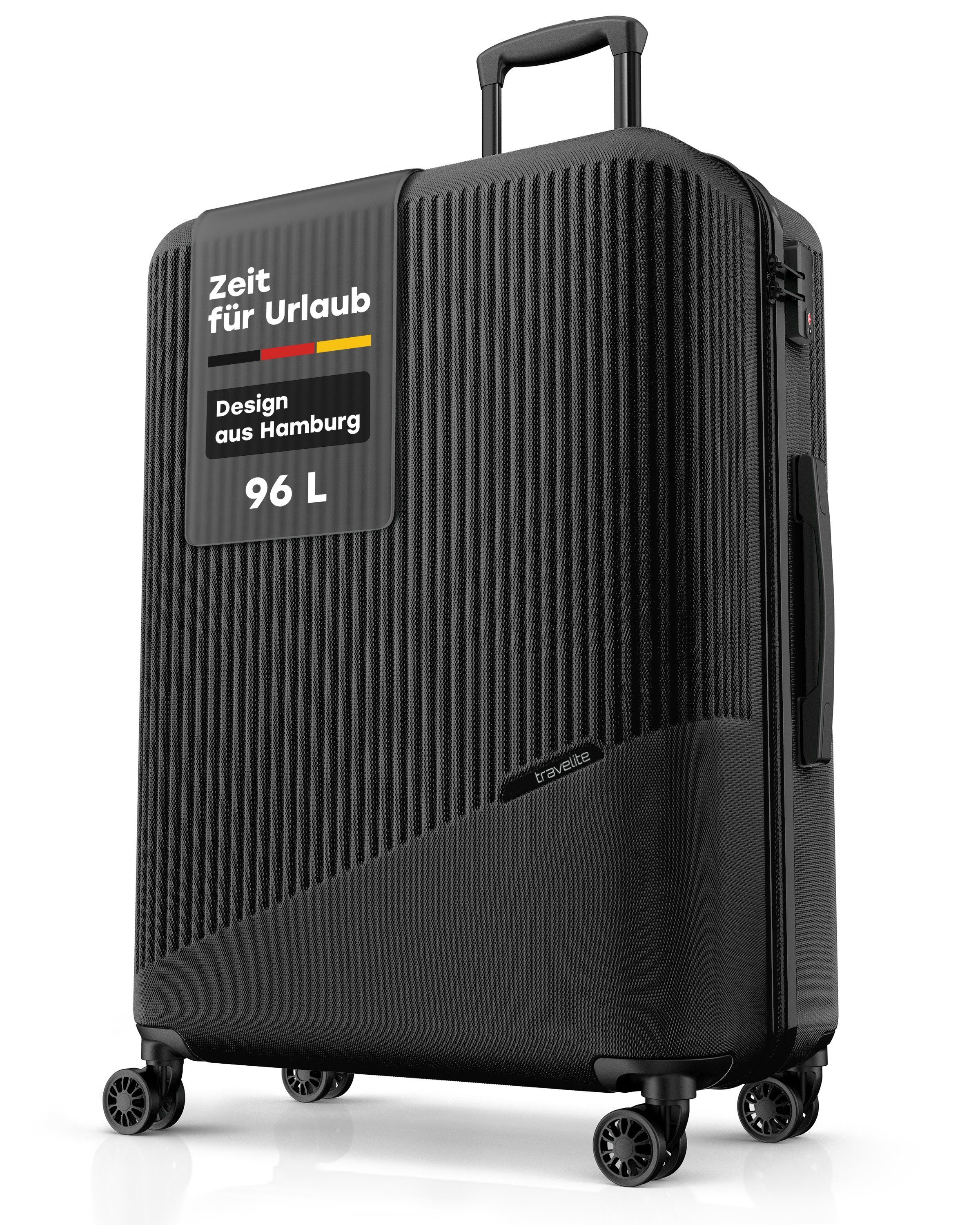 travelite Hartschalen-Trolley BALI Reisekoffer Hartschale, 4 Rollen, TSA-Schloss – robustes Reisegepäck