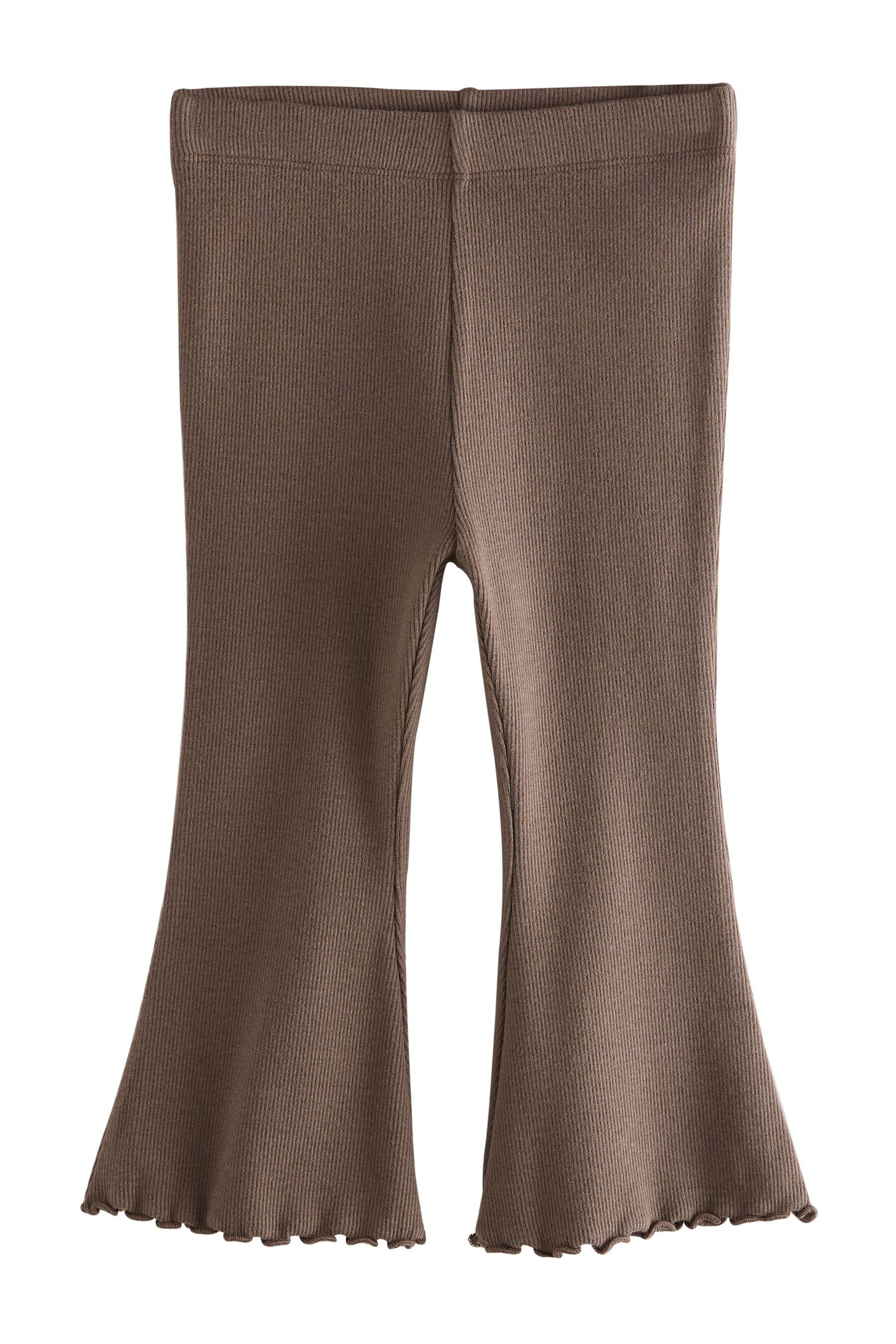 Leggings Gerippte Leggings mit ausgestelltem Bein