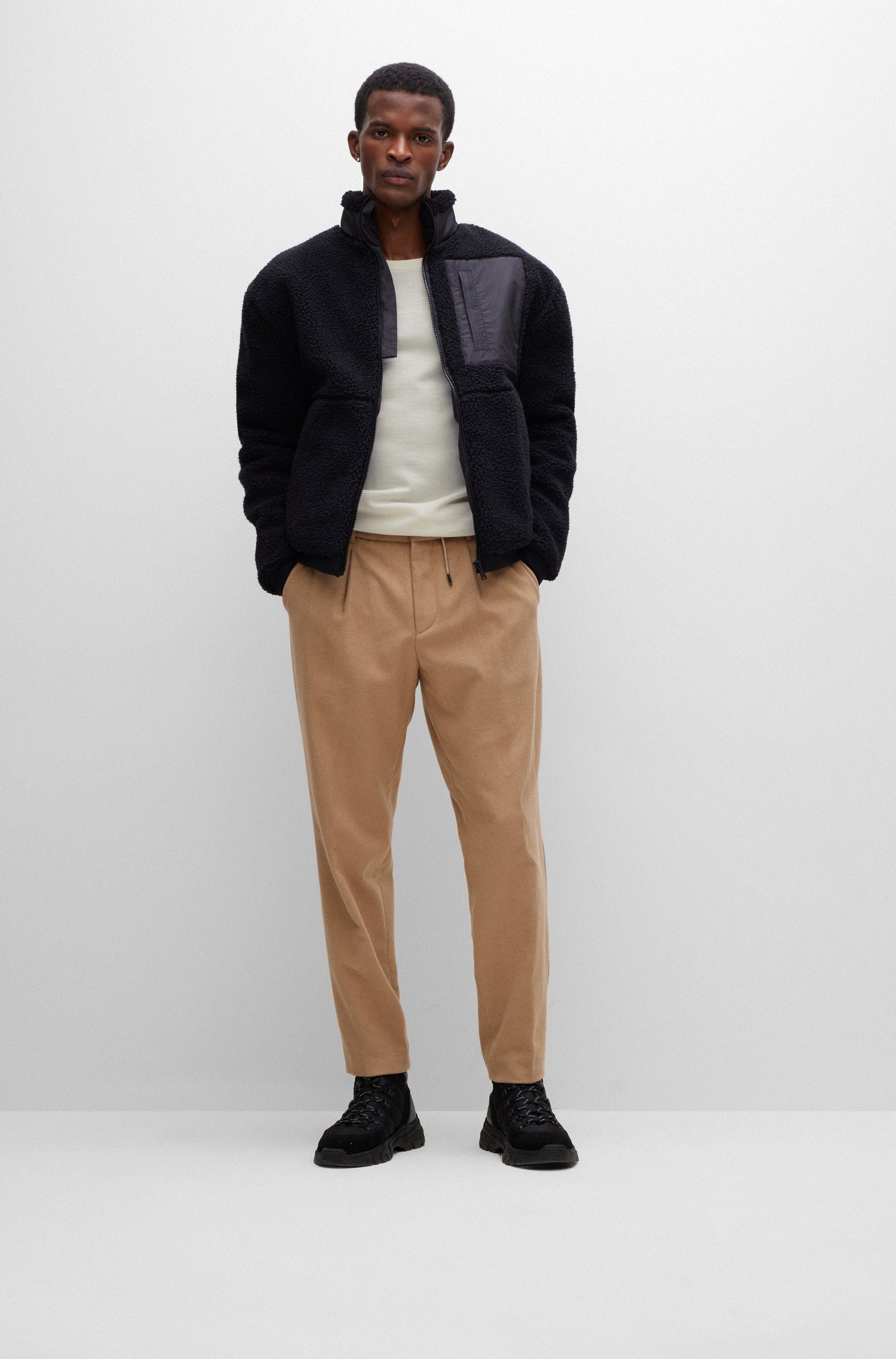 BOSS Strickpullover Leno-P (1-tlg)