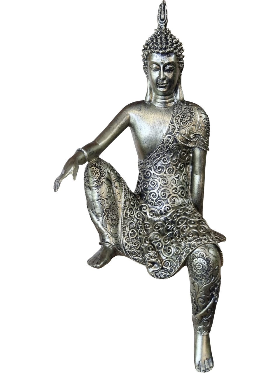 Figurendiscounter Gartenfigur Dekofigur Buddha 31 cm bunt