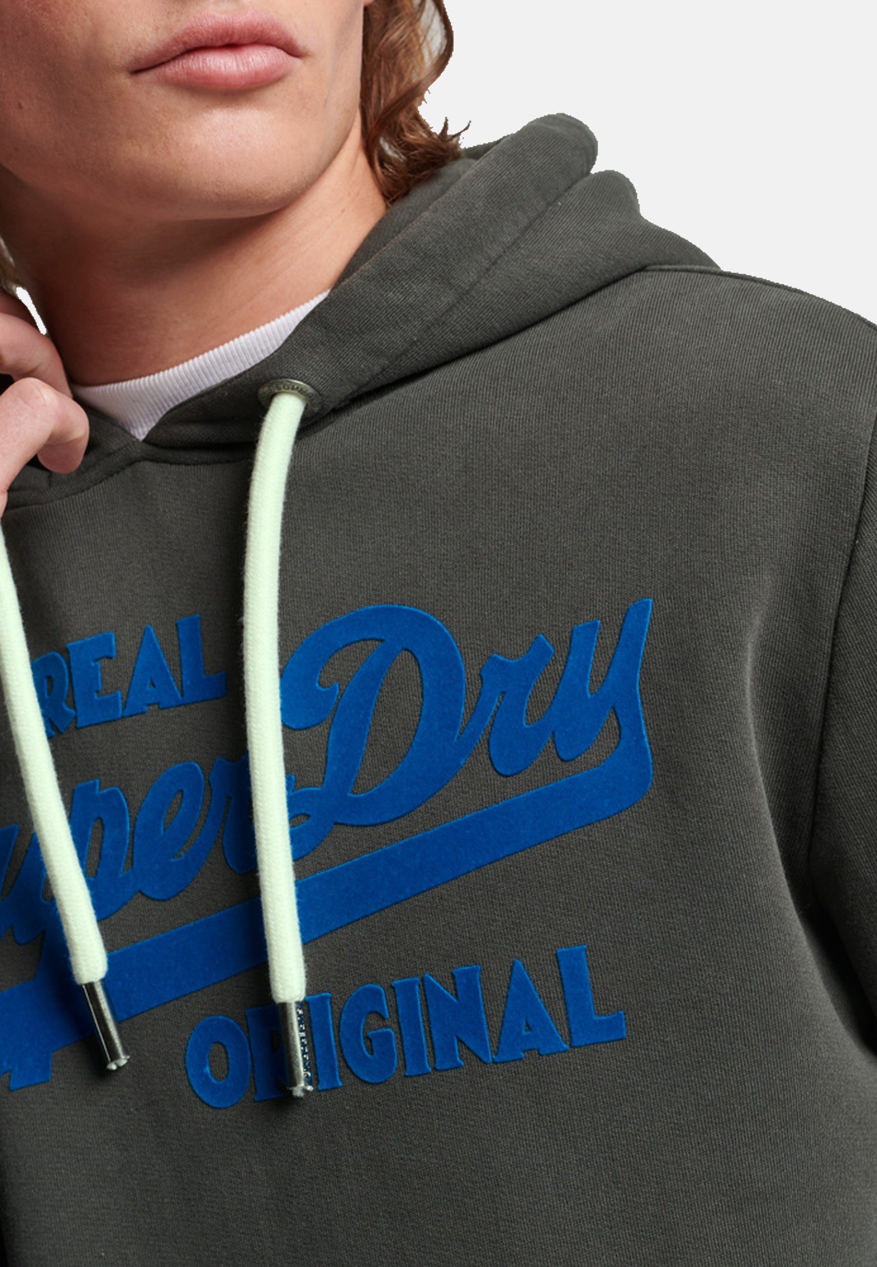 Hoodie mit Neon-Print Vintage Hoodie Superdry Kapuzenpullover