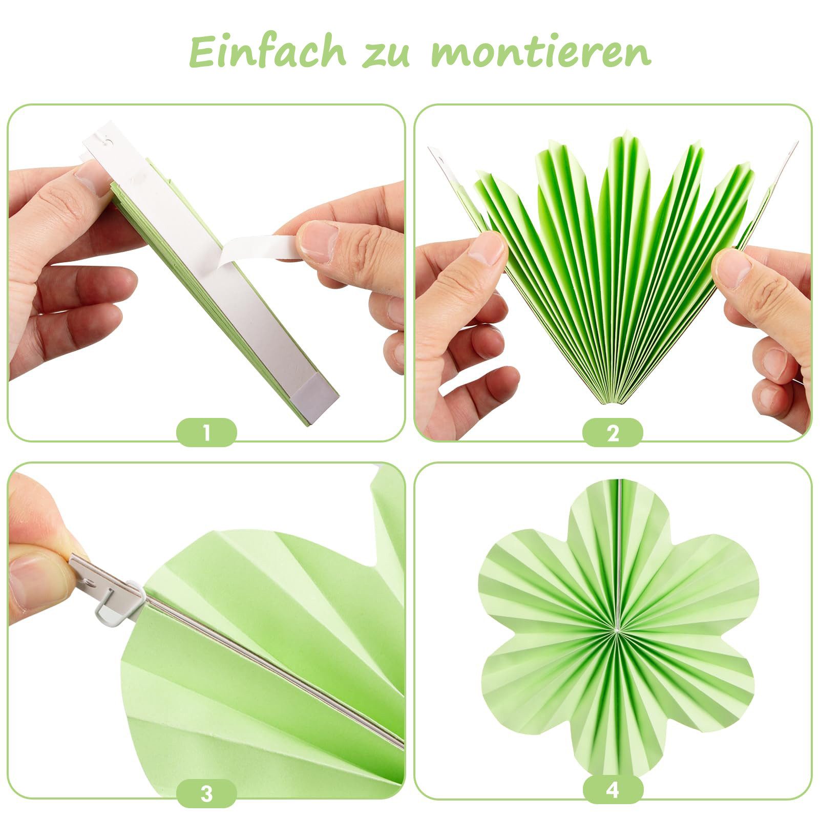 Bomiclss Papierdekoration 9 Stück Papierblumen Party deko, Papierfächer deko, Papier fächer, Dekoration Hanging für Party Hochzeit Geburtstag Festival Tischdeko