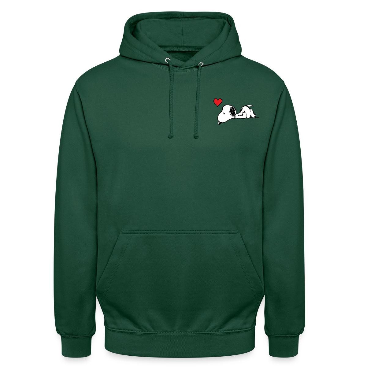 Spreadshirt Hoodie Peanuts Snoopy Herz Brustmotiv Unisex Hoodie (1-tlg)