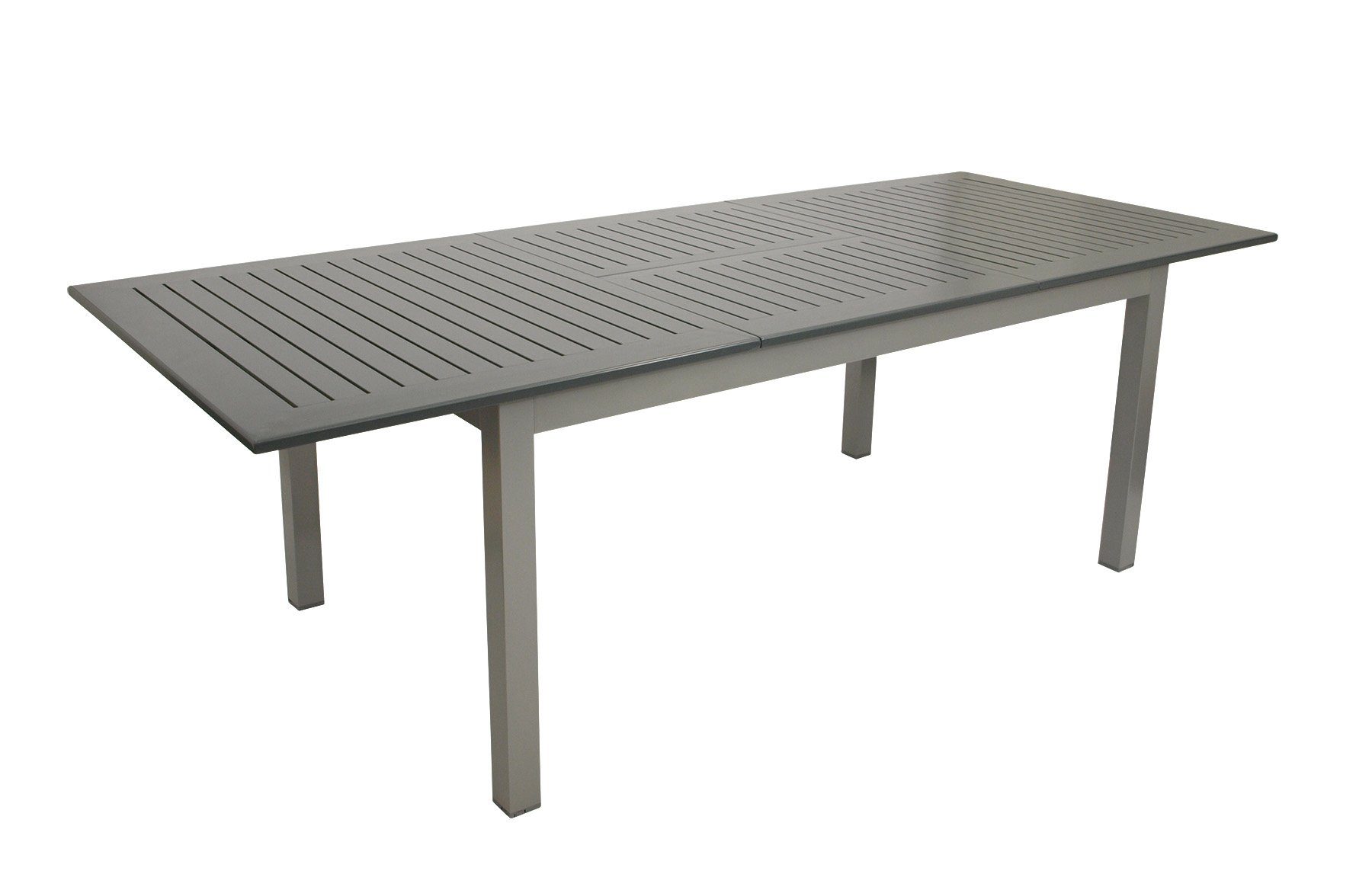 auf 175x100cm, zweifarbig Gartentisch (1-St), BAJAZZO DEGAMO 245cm, grau Aluminium ausziehbar