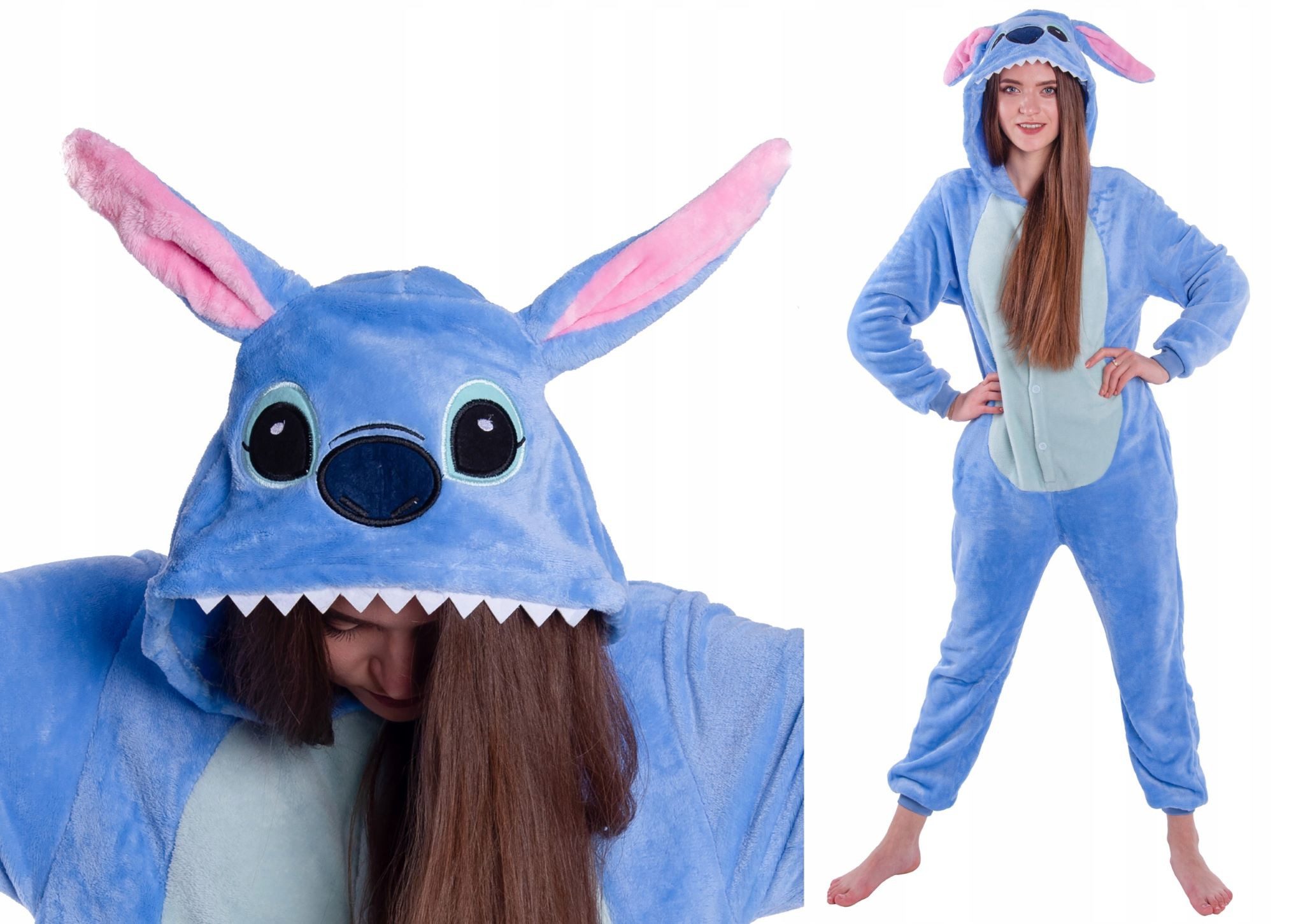 Festivalartikel Pyjama STICH STICZ Kigurumi Onesie Einteiler - Weicher und warmer Schlafanzug