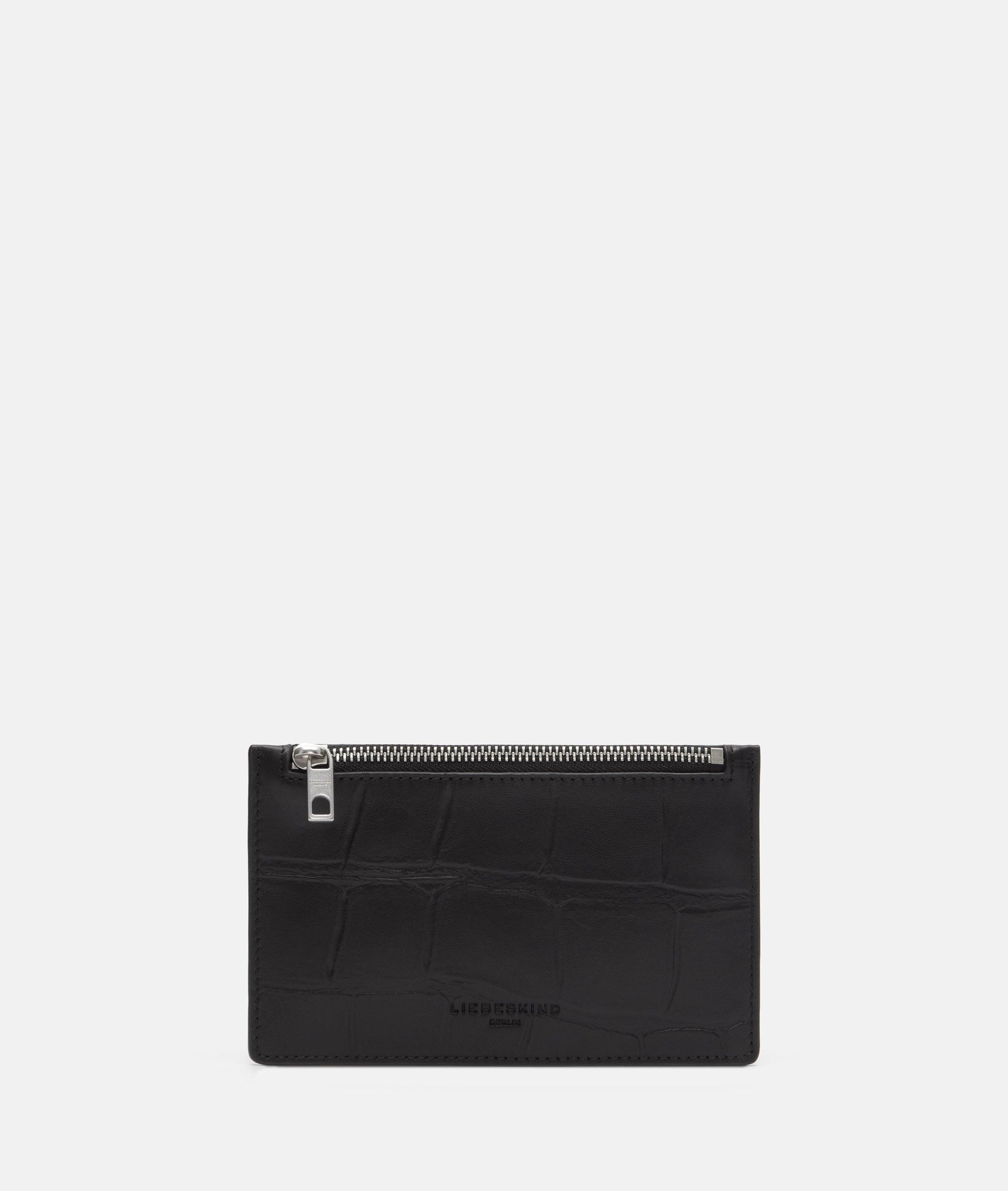 Liebeskind Berlin Kosmetiktasche Pouch Accessories, Pouch aus Leder mit Kroko-Prägung