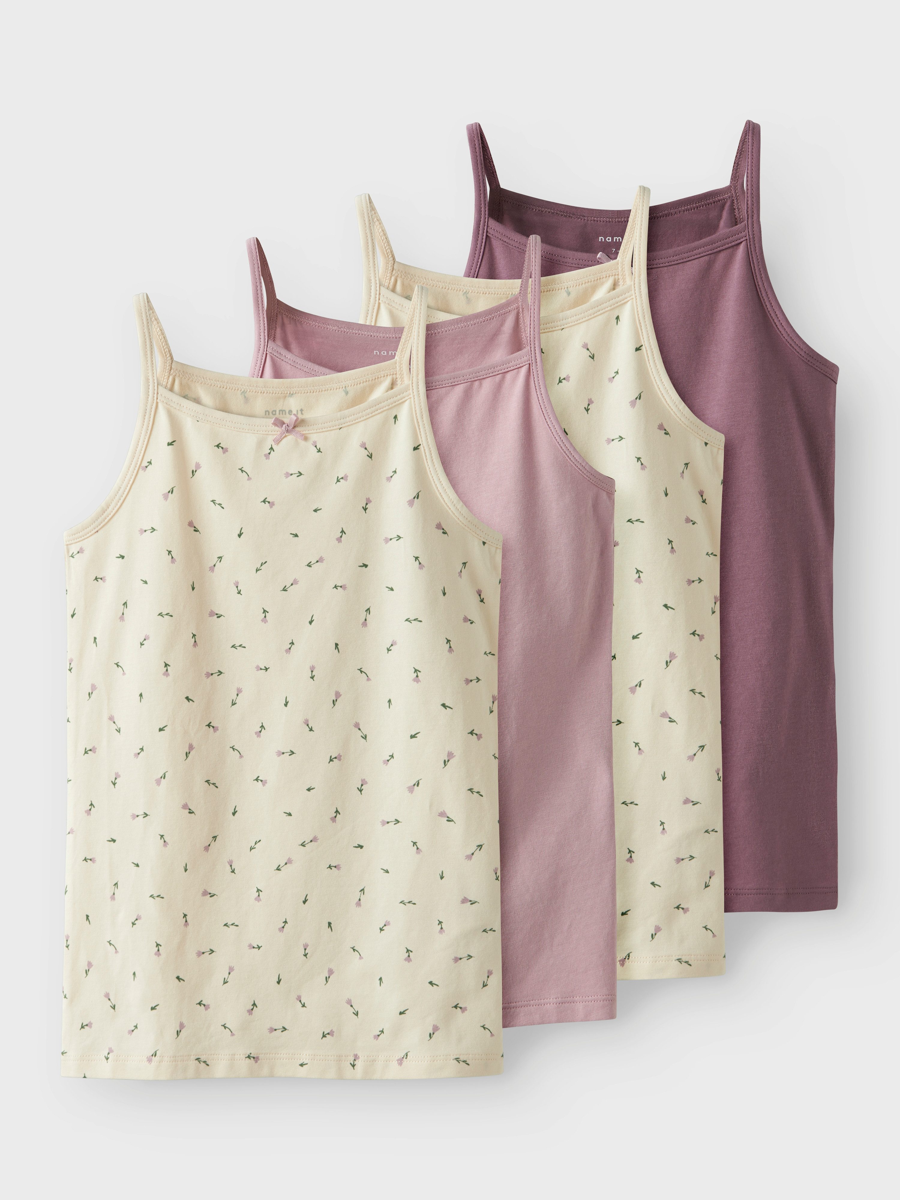 Unterhemd NKFSTRAP TOP 4P BUTTERCREAM FLORAL NOOS