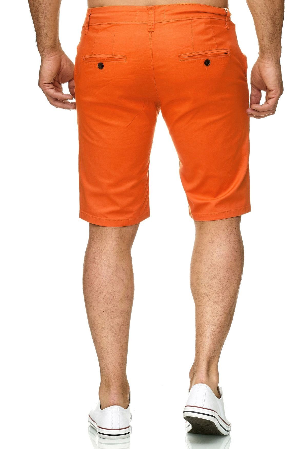 & Chinoshorts Kurze Hose Bermuda Fredy Sommer Roy Capri in Shorts 2300 Orange Egomaxx Chino (1-tlg)