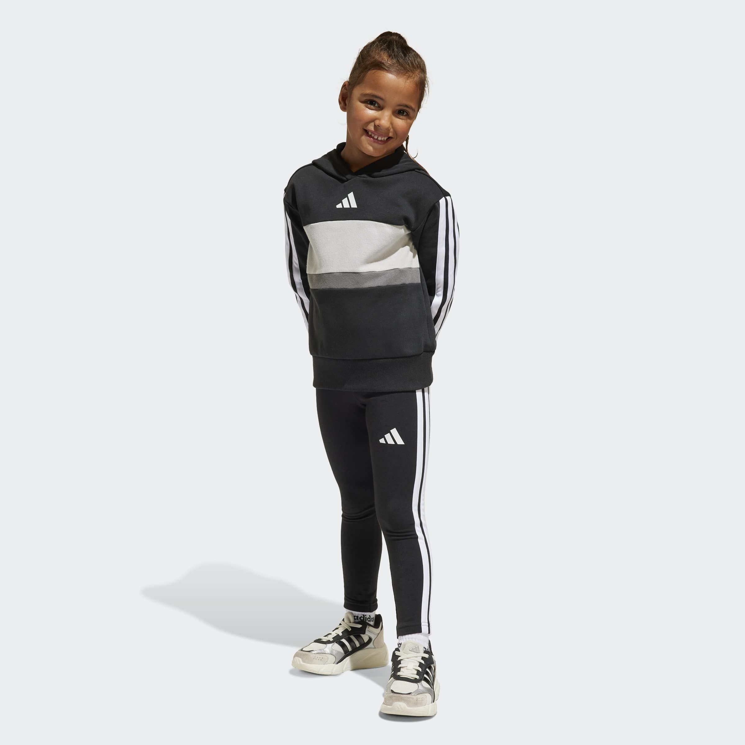 adidas Sportswear Trainingsanzug SEASONAL ESSENTIALS TIBERIO 3-STREIFEN KIDS LEGGINGS-SET (2-tlg)