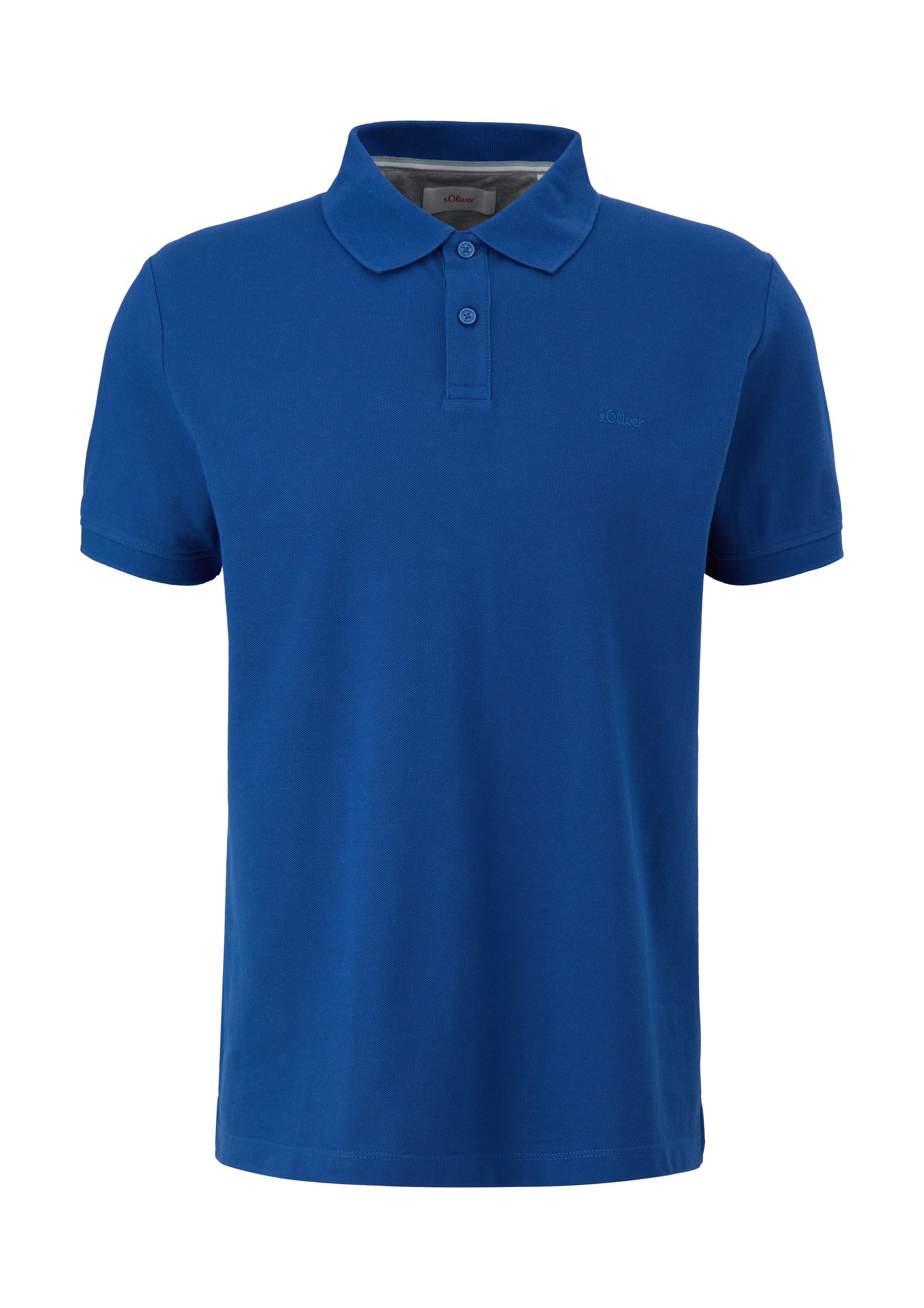 s.Oliver Kurzarmshirt Polo-Shirt Poloshirt aus Baumwollpiqué günstig online kaufen