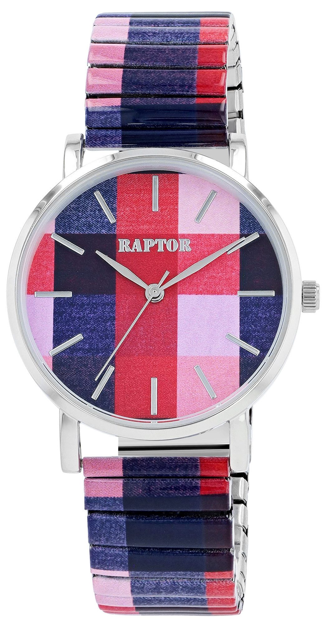 Raptor Quarzuhr Colorful Edition, Mineralglas
