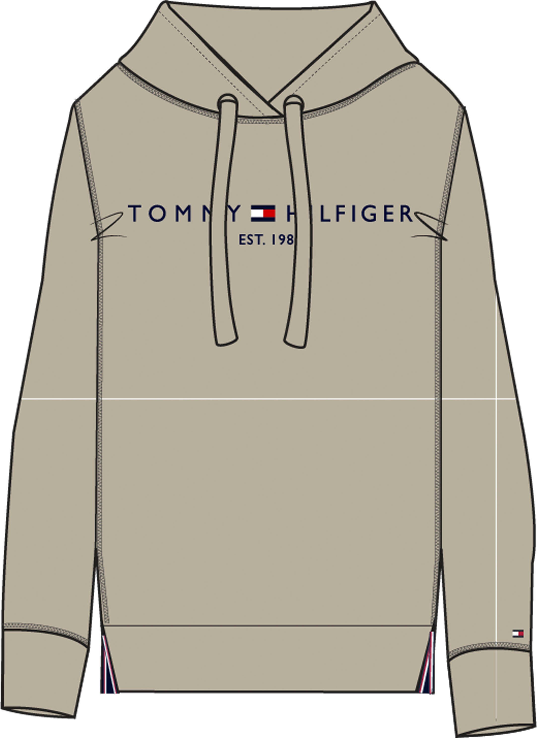 Tommy Hilfiger Kapuzensweatshirt REGULAR HILFIGER HOODIE mit großem Tommy  Hilfiger Logoschriftzug