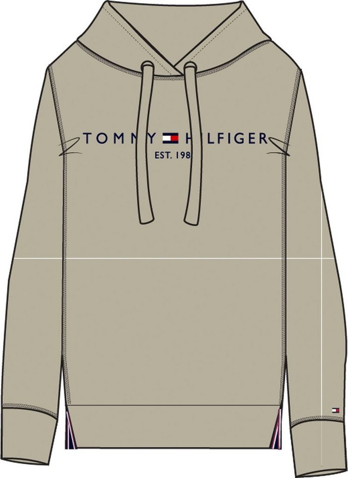 Tommy Hilfiger Kapuzensweatshirt REGULAR HILFIGER HOODIE mit großem Tommy  Hilfiger Logoschriftzug