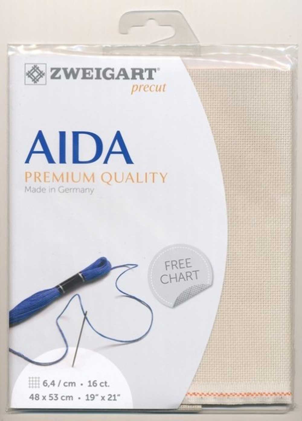 Zweigart Kreativset AIDA Zweigart Precute 16 ct. Aida 3251 Farbe 770 platinbeige, (embroidery kit by Marussia)