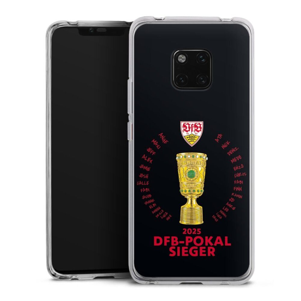 DeinDesign Handyhülle VfB Stuttgart Pokal Offizielles Lizenzprodukt, Huawei Mate 20 Pro Silikon Hülle Bumper Case Handy Schutzhülle