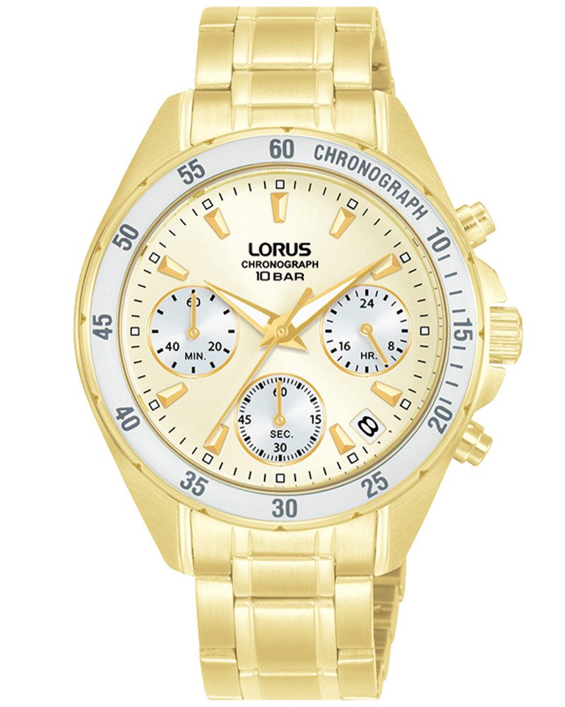 LORUS Chronograph RT362LX9, Quarzuhr, Armbanduhr, Damenuhr, Edelstahlarmband, analog, Tag