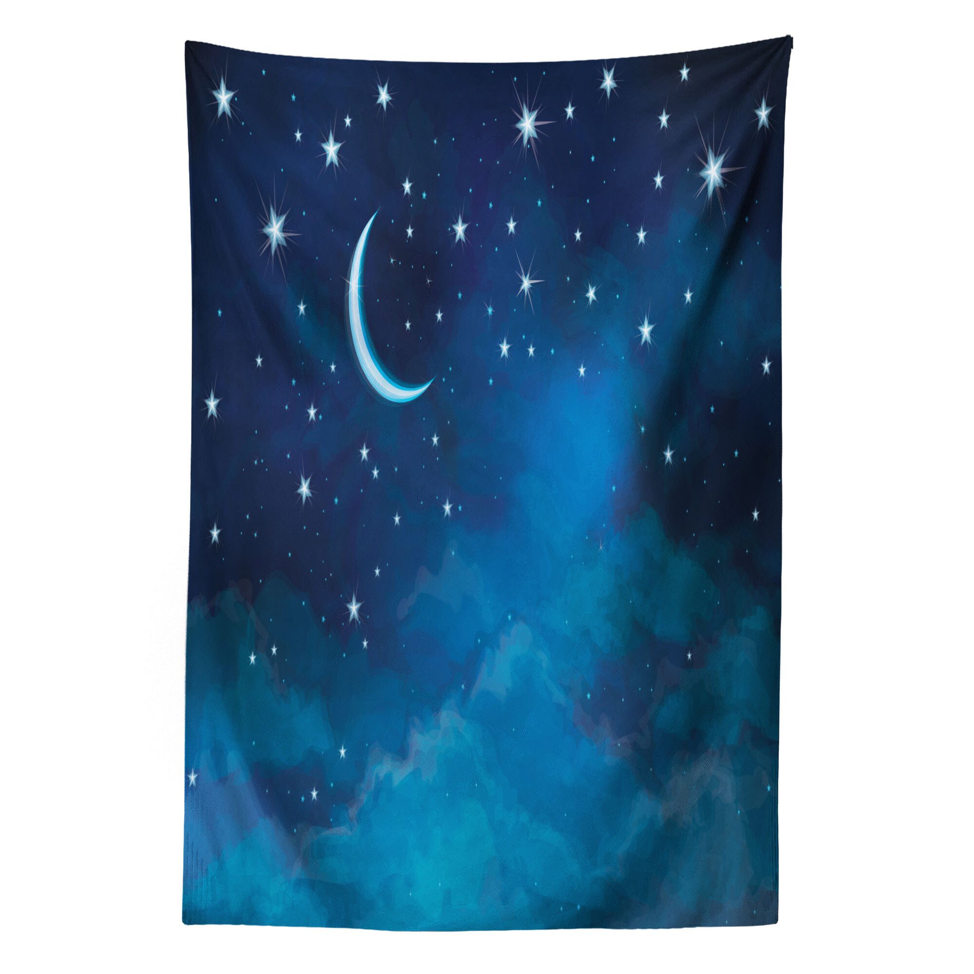 Abakuhaus Wandteppich aus Weiches Mikrofaser Stoff Für das Wohn und Schlafzimmer, rechteckig, Sterne Aquarell Nachthimmel