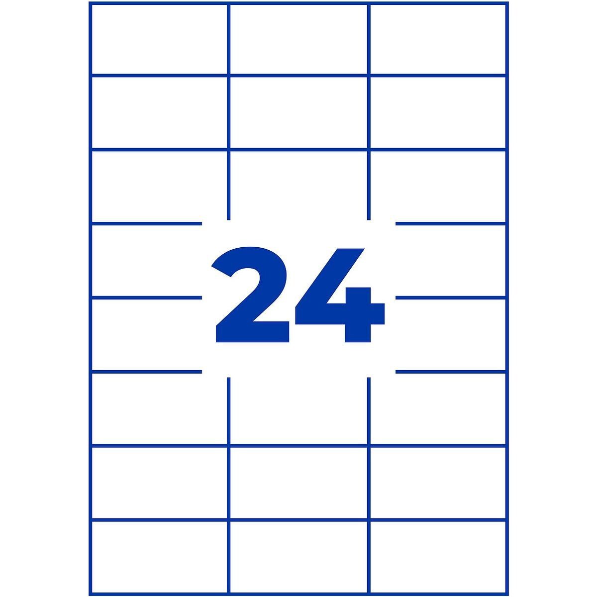 Avery Zweckform Etiketten 3474, 2400 Stück, Adresse universal (70 x 37 mm), selbstklebend