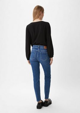 comma casual identity 5-Pocket-Jeans Skinny: Jeans mit Waschung Waschung, Leder-Patch