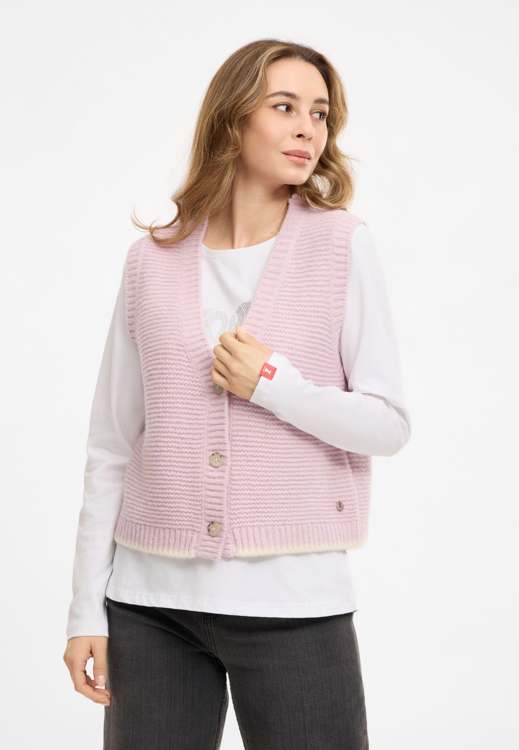 Frieda & Freddies Strickpullover Frieda & Freddies Strickweste mit Zopfmuster