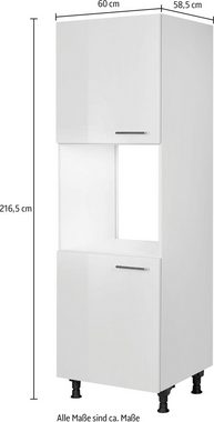 nobilia® Herdumbauschrank "Flash", Ausrichtung wählbar, mit zwei zusätzlichen Türen, vormontiert, Breite/Höhe: 60/167,8 cm