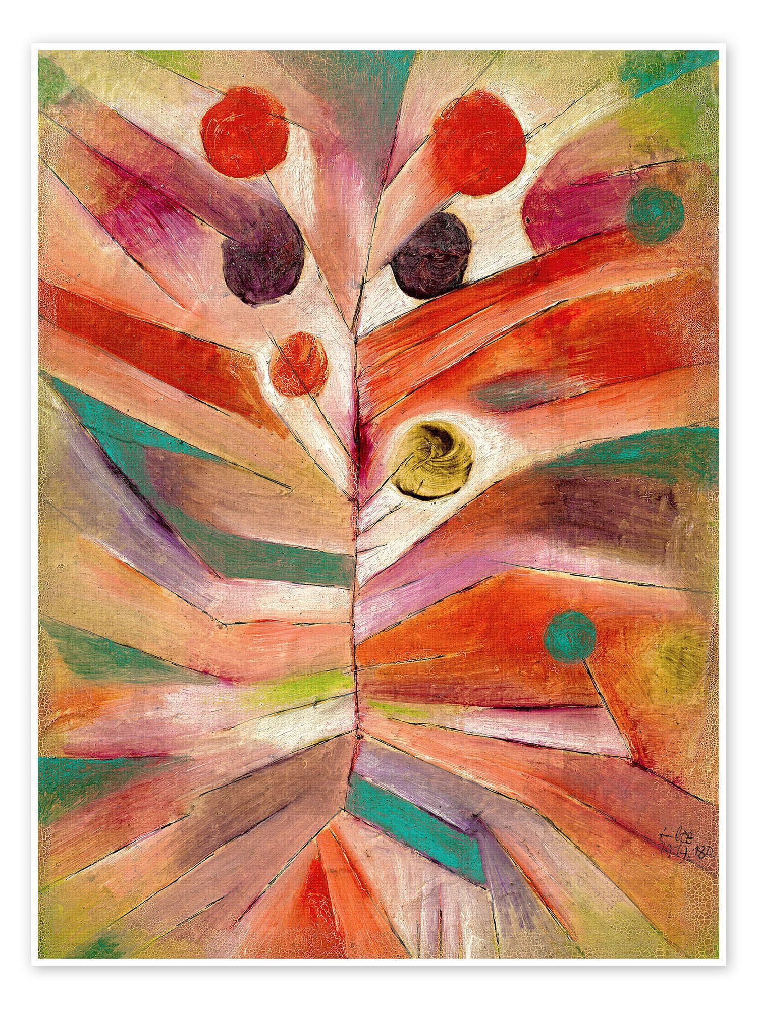 Posterlounge Wandbild Federpflanze, Paul Klee, erhältlich als Poster, Leinwandbild, Wandsticker oder Acrylglasbild