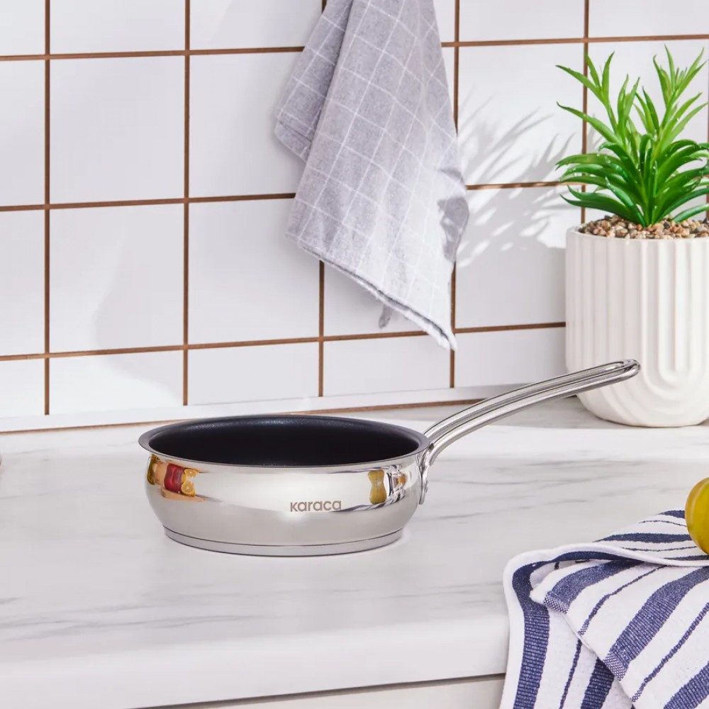 Karaca Bratpfanne Karaca Emirgan Induktions Stahlpfanne Bratpfanne Pfanne, 16 cm