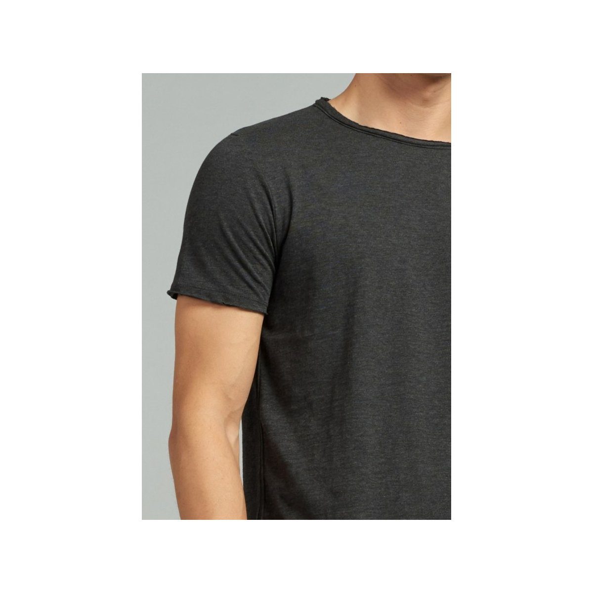 fit (1-tlg) grau regular T-Shirt Dstrezzed