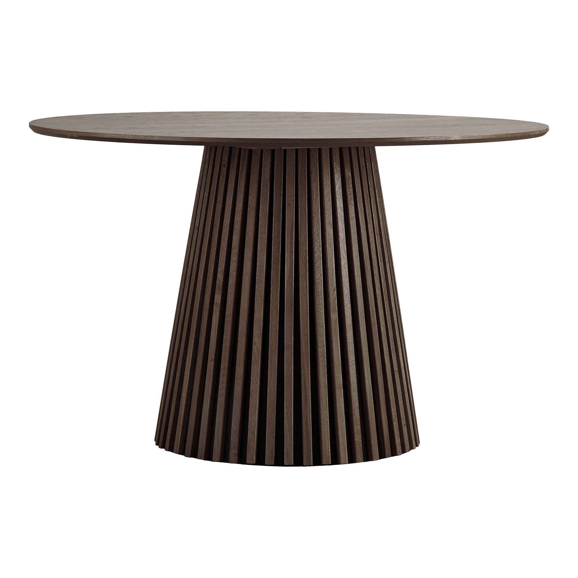 freiraum Säulen-Esstisch Osaka, in Geräuchert, Eichenfurnier, MDF - 75x120cm (HxD)