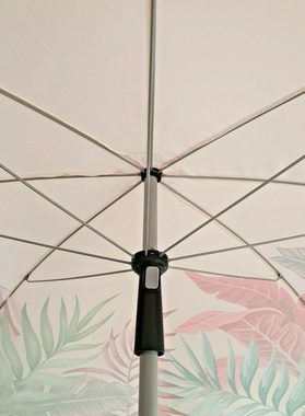 Meinposten Sonnenschirm Strandschirm UV-Schutz 40+ Schirm Balkonschirm Ø 175 cm rosa türkis, abknickbar, höhenverstellbar