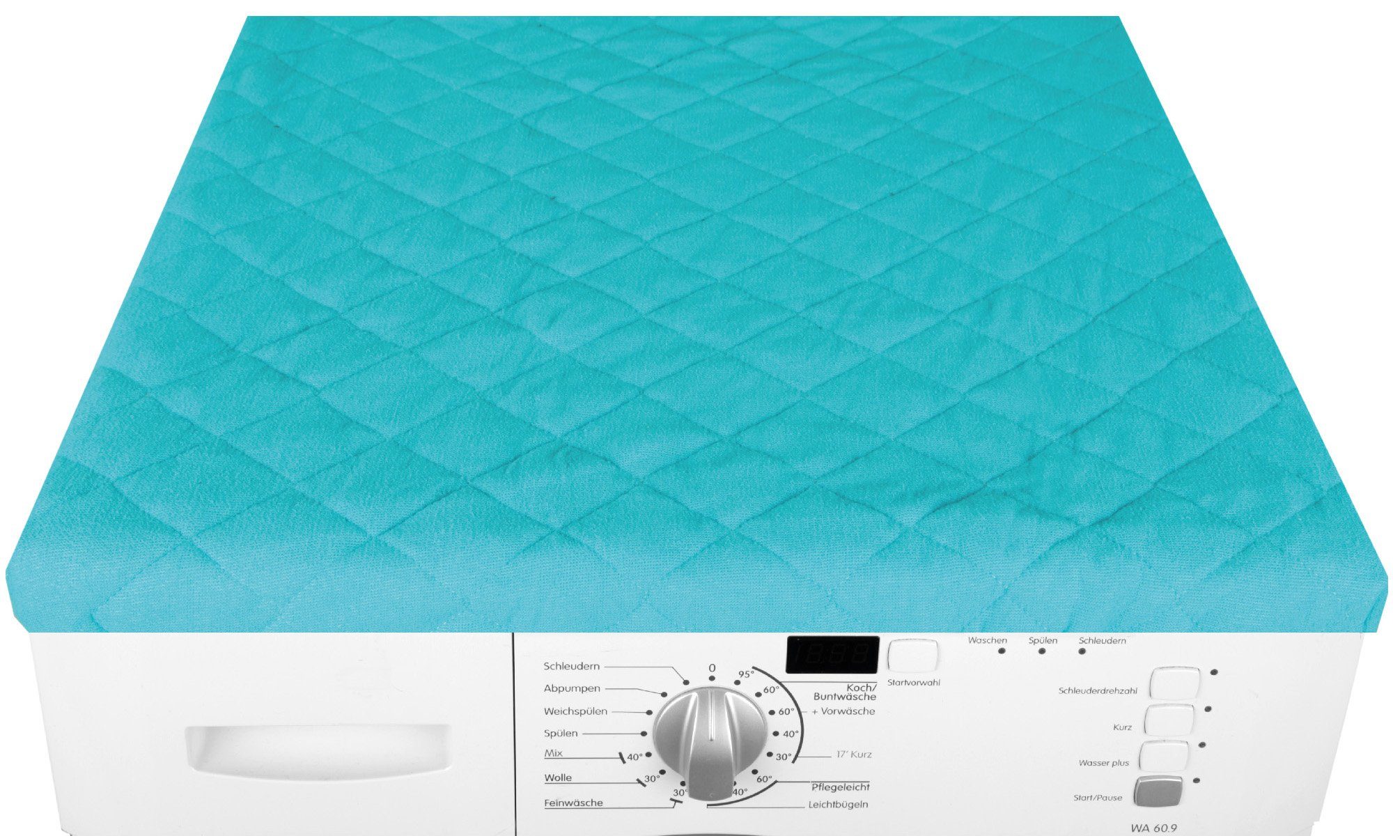 Bestlivings Waschmaschinenbezug 60x60cm aus Baumwolle/Polyester, mit Gummizug, Frottee-Steppung, maschinenwaschbar & trocknergeeignet