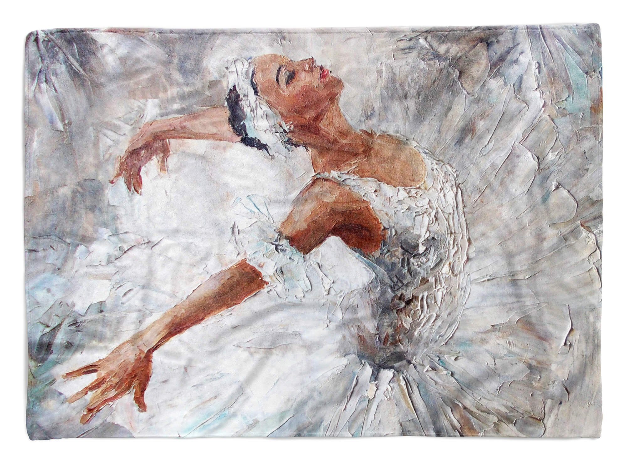 (1-St), schöne Strandhandtuch Sinus Ballerina Baumwolle-Polyester-Mix Handtuch F, Handtücher Saunatuch Fotomotiv mit Handtuch Kuscheldecke Art