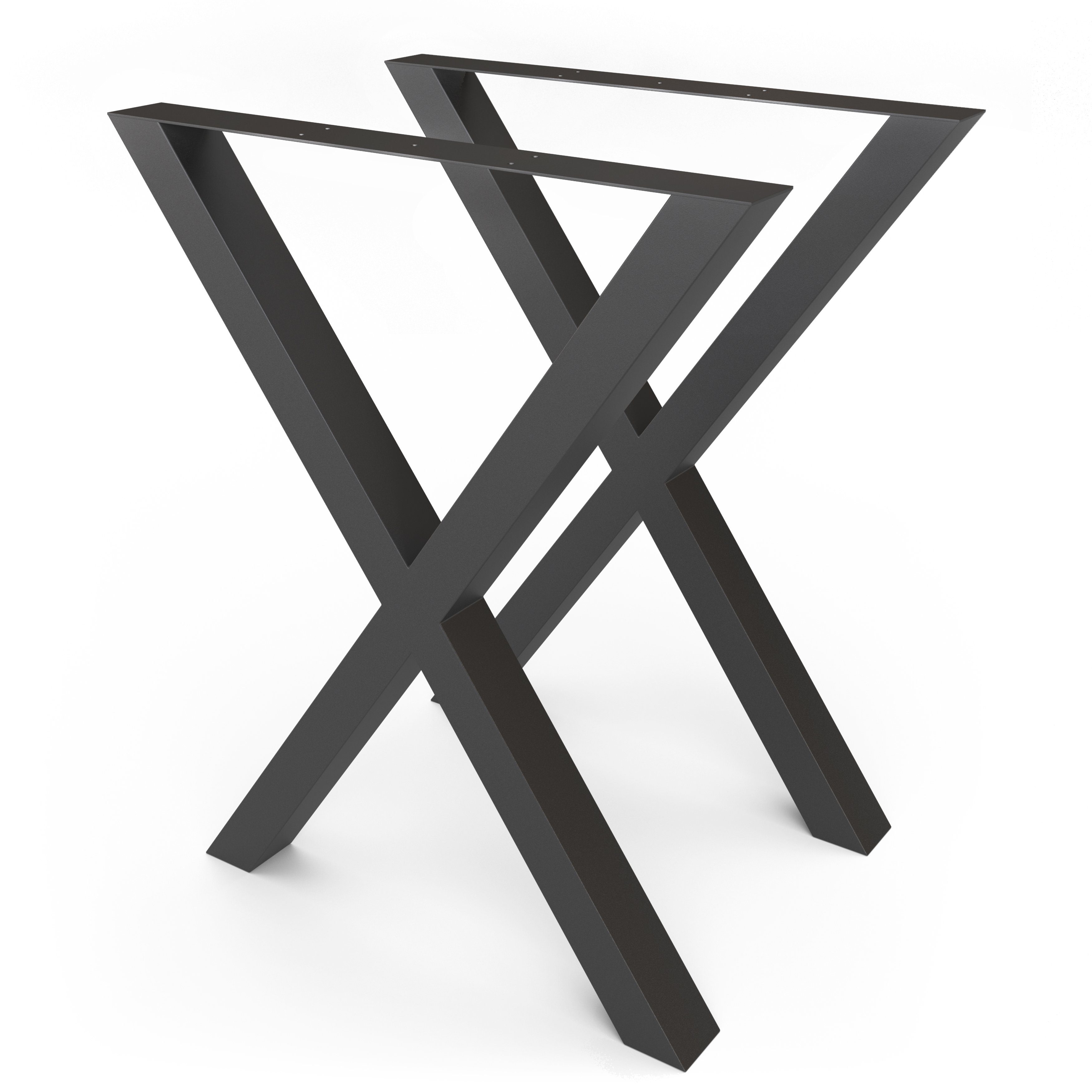 Tischgestell Stahl Tischgestell TKX2 X-Form 60x72cm in Schwarz