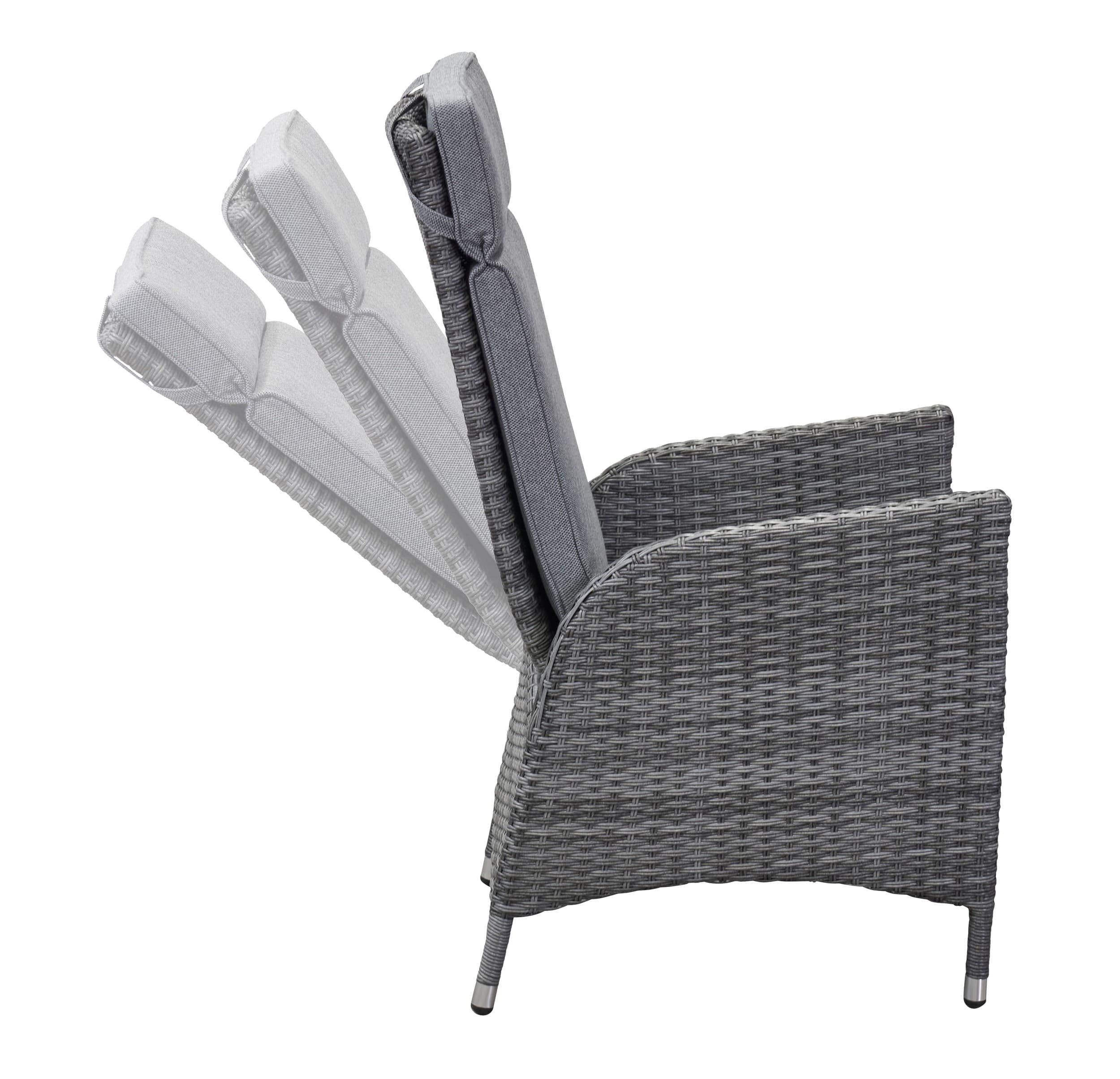 LC Garden Gartenstuhl »Vivera« Dining Positionsstuhl Verstellsessel omega anthrazit inkl.