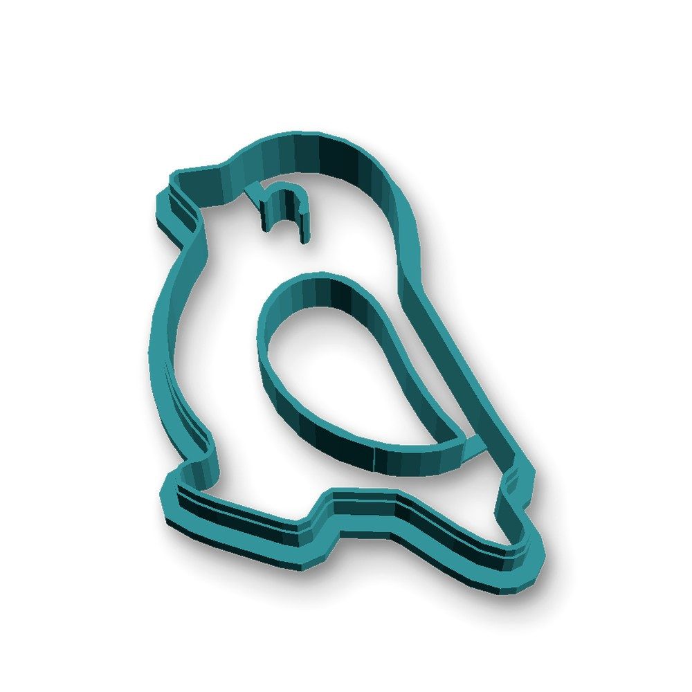 Ausstechform, Kunststoff, (Einzelteil, 1-St), Vogel mit Prägung, PETG, 83 mm