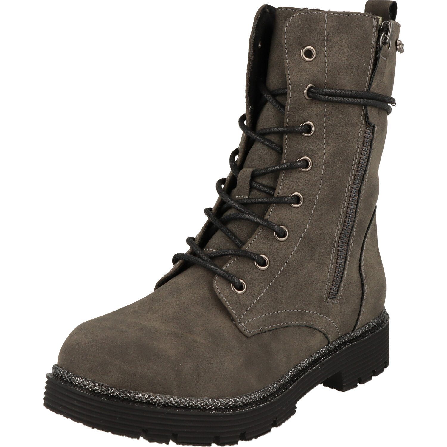 Indigo Mädchen Schuhe 452-211 bequeme Tex Winterboots gefüttert Grau Winterstiefel Gefüttert, Wasserabweisend