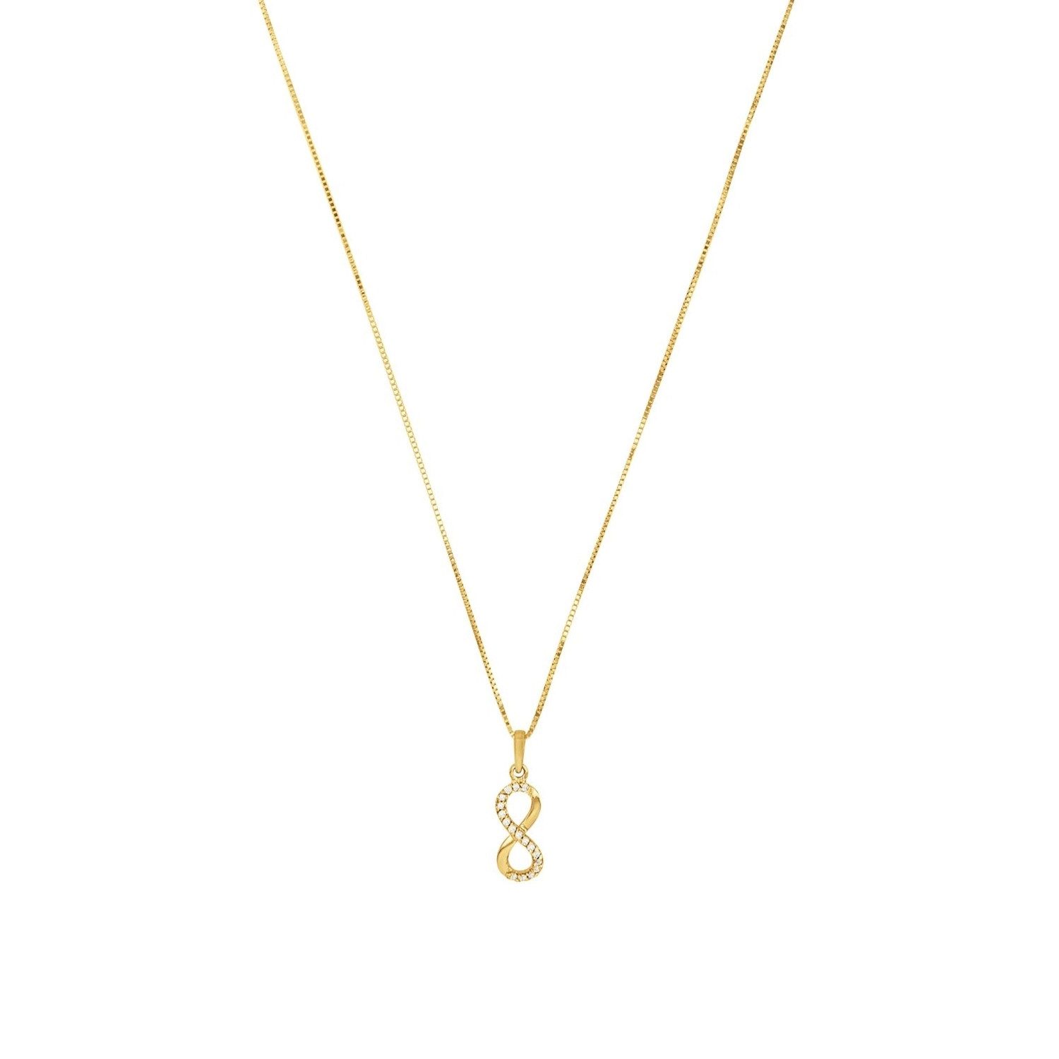 Amor Goldkette Amor Kette mit Anhänger (Kette mit Anhänger, 2-tlg., Kette mit Anhänger)