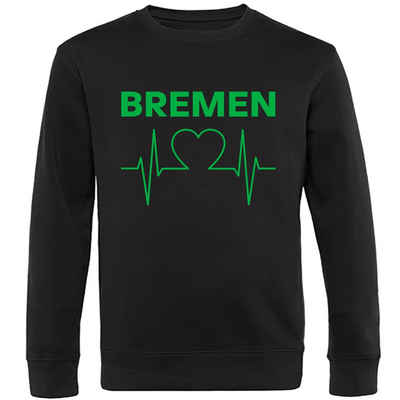 multifanshop Sweatshirt Bremen - Herzschlag - Pullover