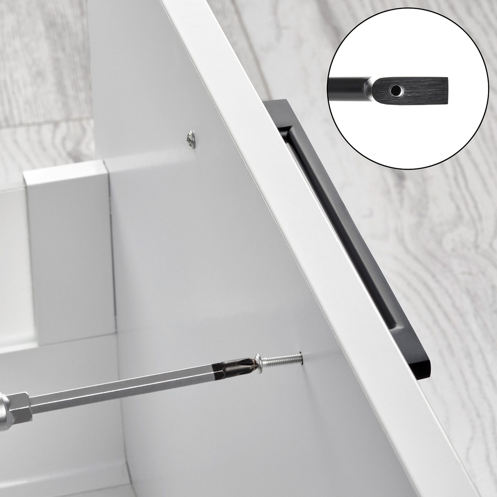 SO-TECH® Möbelgriff Bügelgriff Blackline XII schwarz matt - inkl. Schrauben (1-St), Schubladengriff Schrankgriff Bohrlochabstand (BA) 96 mm – Bild 5 von 5