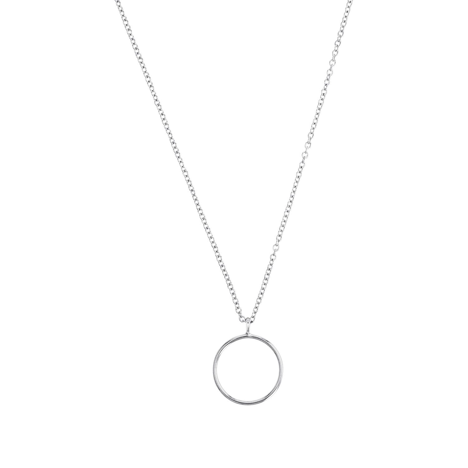 Noelani Silberkette für Damen, 925 Sterling Silber, Kreis (1-tlg., Kette mit Anhänger)