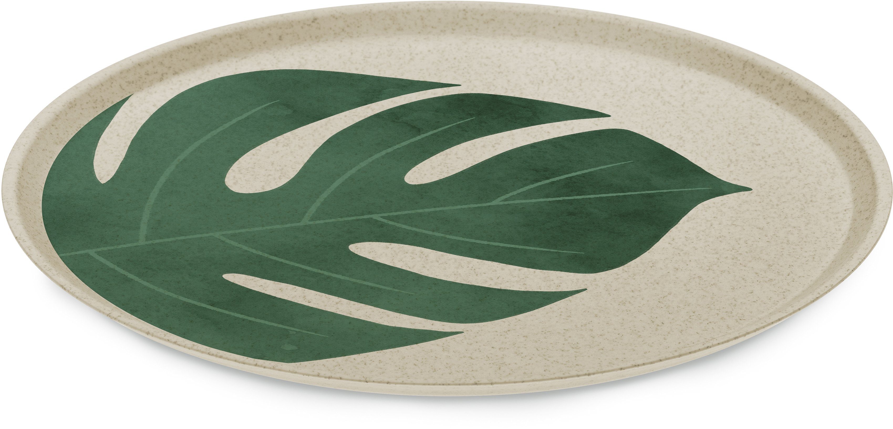 KOZIOL Тарелка обеденная CONNECT MONSTERA LEAF, recycelbar + aus biozirkulärem, 25,5 cm