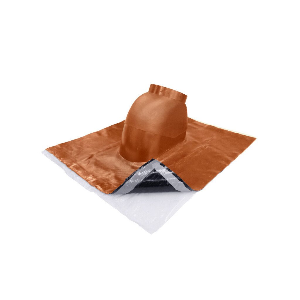Klöber Dachdurchführung Metalldach Universal Abgasdurchführung Ø 125mm 56 x 50 cm rot, Polypropylen