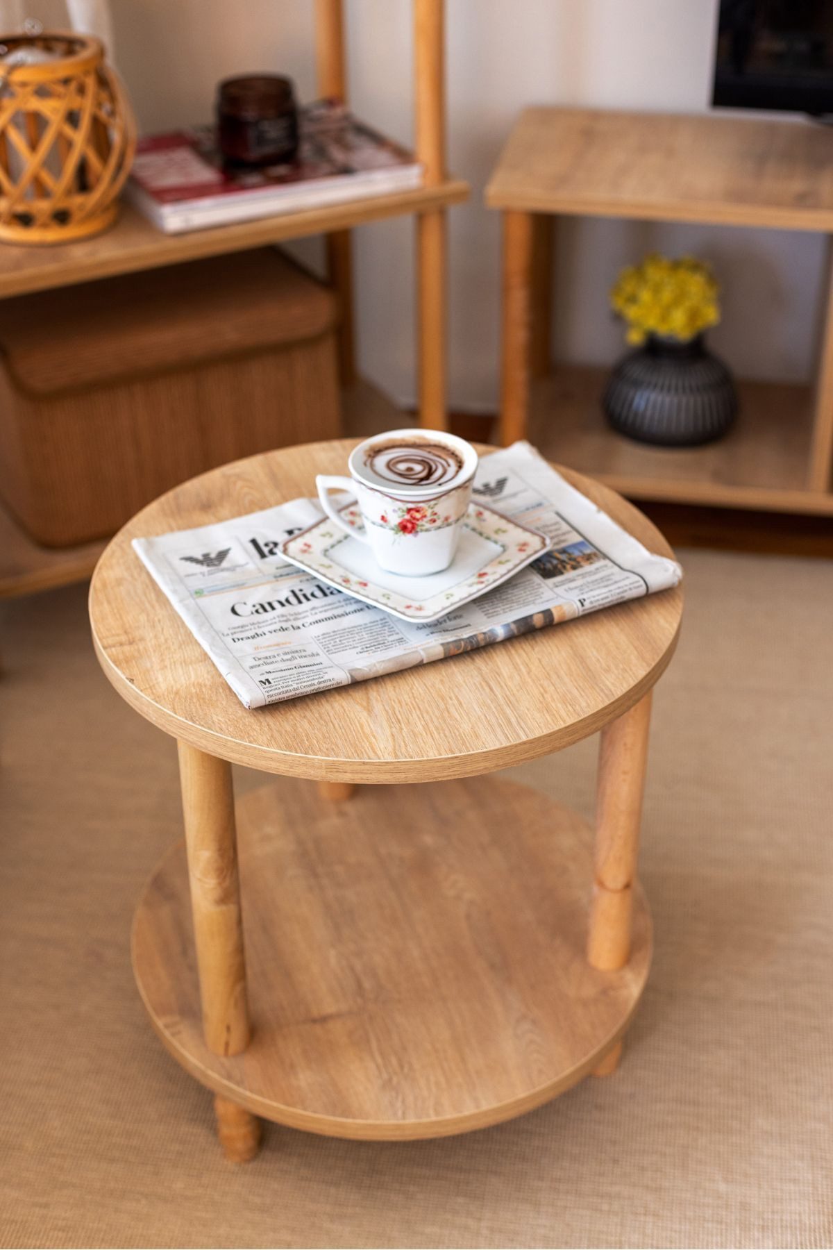 en.casa Beistelltisch (1-St), Nachttisch mit zwei Ablagen 40 x 140 x 45 cm günstig online kaufen