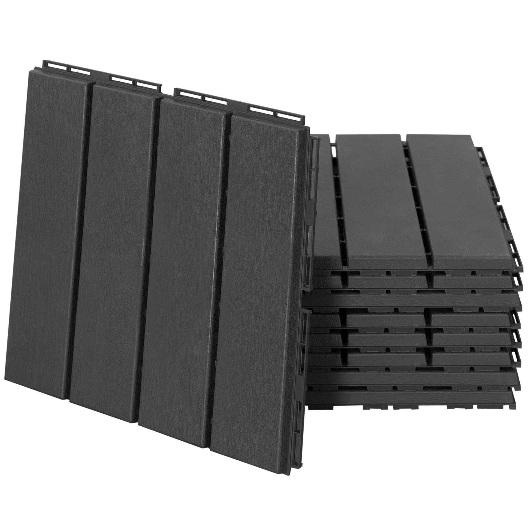 Klickfliesen Balkon Patio 30 x 30 cm Garten-Klickfliese Bodenbelag Innen Außen