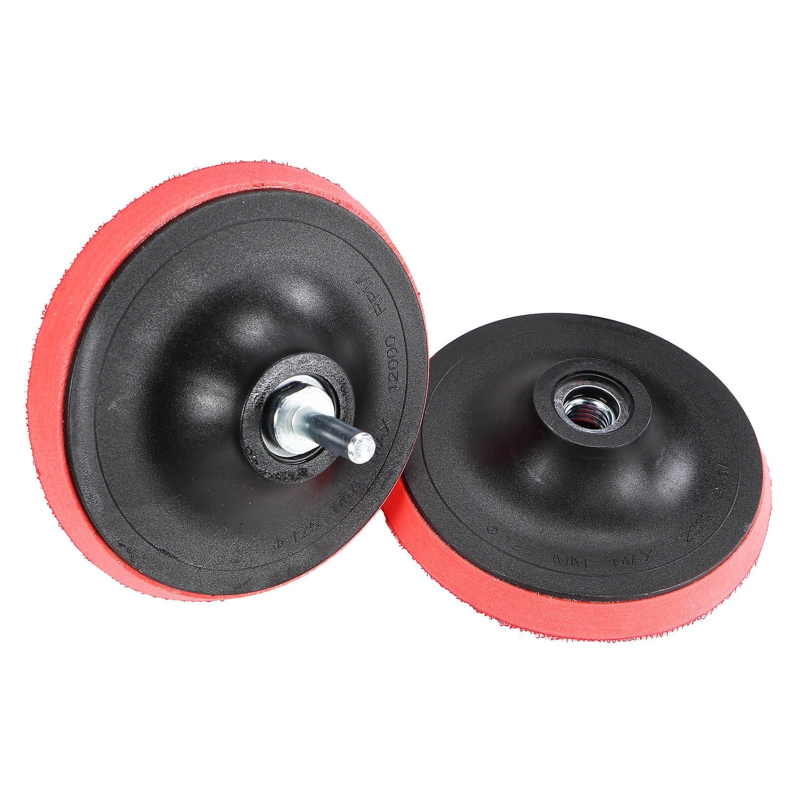 Beast Schleifteller Klett Schleifteller Set 125mm mit Aufnahme Adapter für Bohrmaschine, ø 125 mm