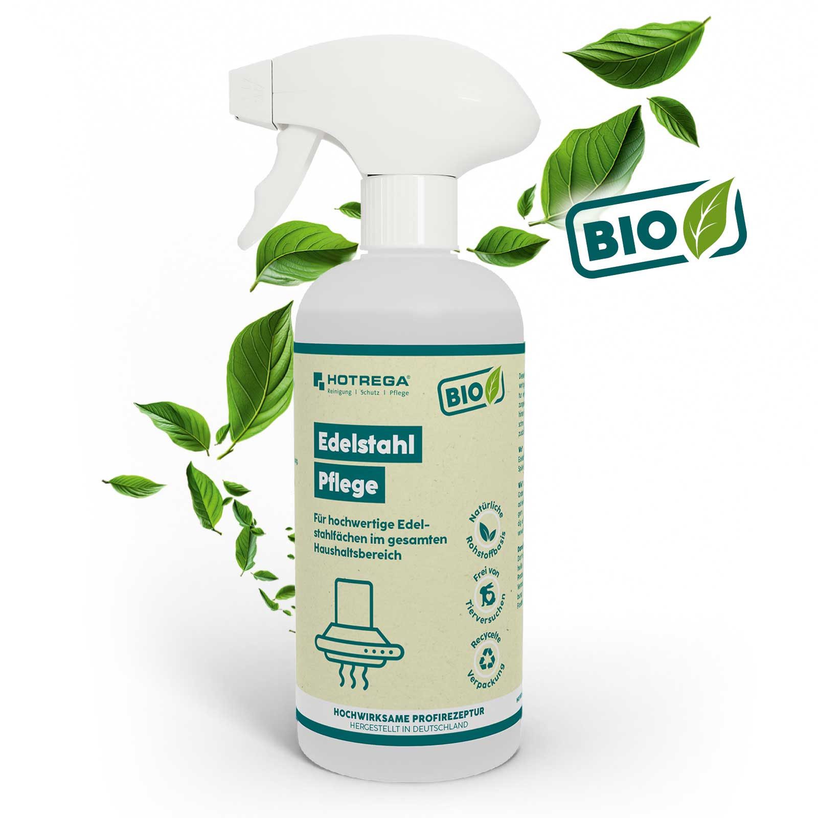 HOTREGA® BIO Edelstahl-Pflege 500ml Очиститель нержавеющей стали (Edelstahlreiniger, Aluminiumreiniger, Пластиковый очиститель)