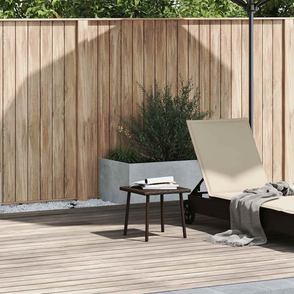 vidaXL Gartentisch Garten-Couchtisch Rechteckig Braun 40x40x37 cm Poly Rattan (1-St)