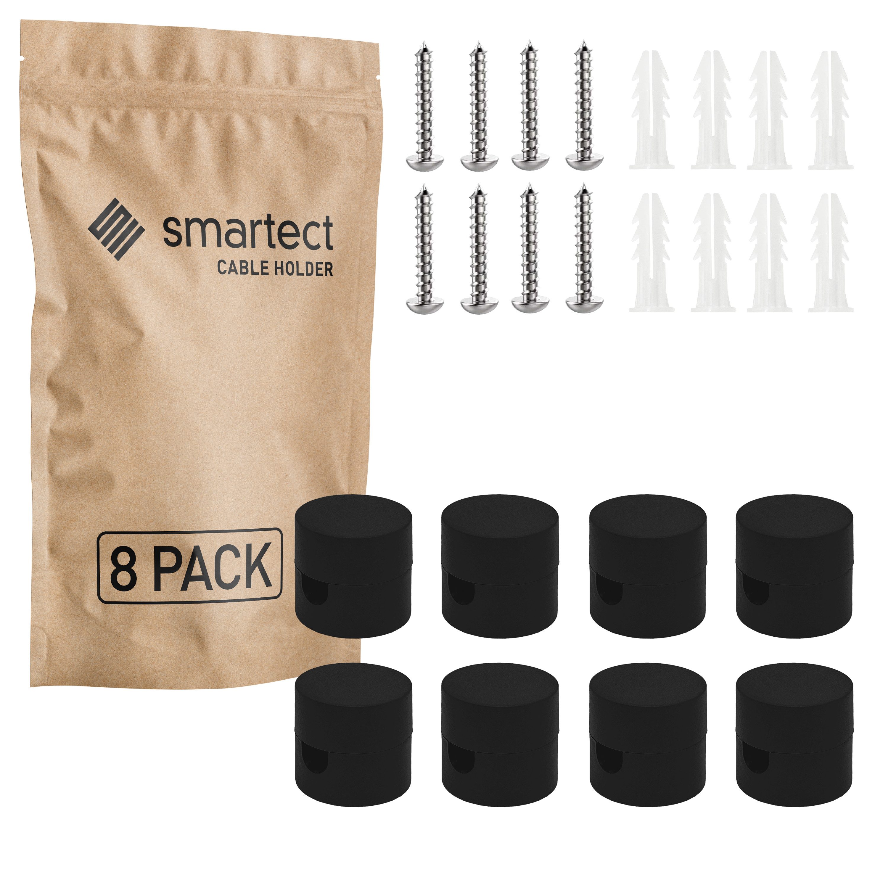 smartect Kabelzubehör Wand- & Deckenpins zum Aufhängen für Lampenkabel, (Set, 8-tlg)