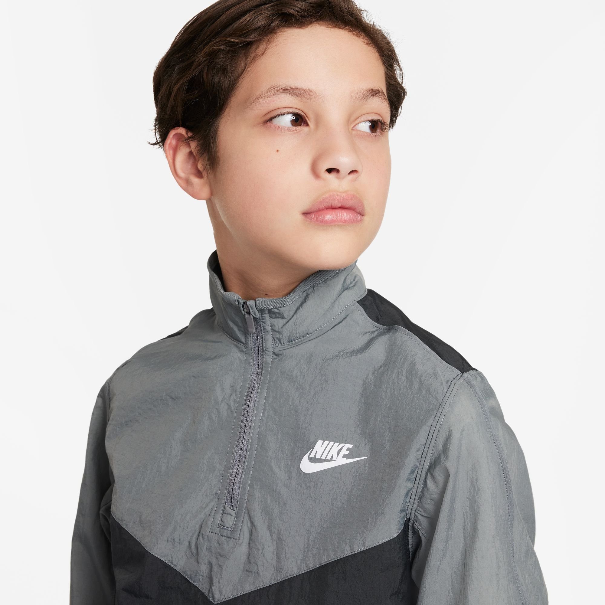 KIDS' SMOKE BIG Sportswear GREY/ANTHRACITE/WHITE Trainingsanzug TRACKSUIT Nike